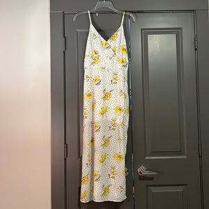 Abercrombie and Fitch Yellow floral midi dress